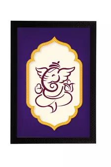 eCraftIndia Lord Ganesha Satin Matt Texture UV Art Painting