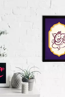 eCraftIndia Lord Ganesha Satin Matt Texture UV Art Painting