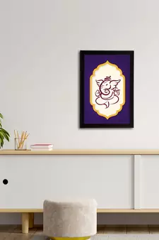 eCraftIndia Lord Ganesha Satin Matt Texture UV Art Painting