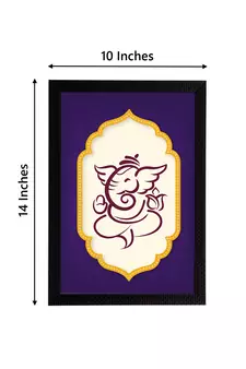 eCraftIndia Lord Ganesha Satin Matt Texture UV Art Painting