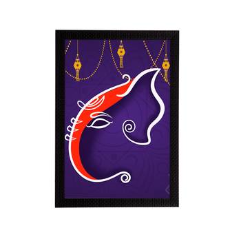 eCraftIndia Lord Ganesha Satin Matt Texture UV Art Painting 1