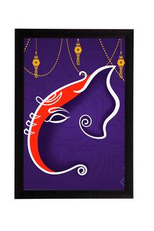 eCraftIndia Lord Ganesha Satin Matt Texture UV Art Painting
