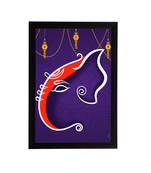 eCraftIndia Lord Ganesha Satin Matt Texture UV Art Painting
