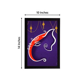 eCraftIndia Lord Ganesha Satin Matt Texture UV Art Painting 4