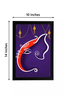 eCraftIndia Lord Ganesha Satin Matt Texture UV Art Painting