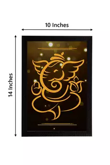 eCraftIndia Lord Ganesha Satin Matt Texture UV Art Painting