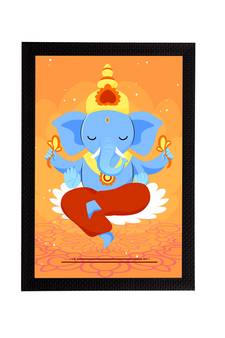 eCraftIndia Lord Ganesha Satin Matt Texture UV Art Painting