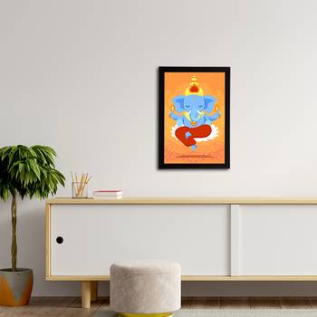eCraftIndia Lord Ganesha Satin Matt Texture UV Art Painting 3