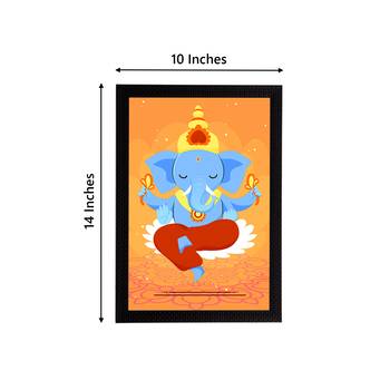 eCraftIndia Lord Ganesha Satin Matt Texture UV Art Painting 4