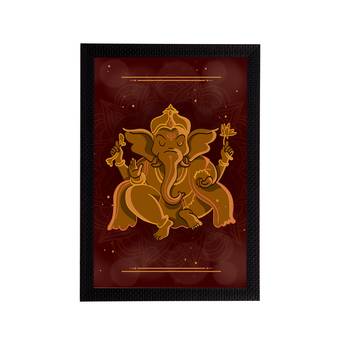 eCraftIndia Lord Ganesha Satin Matt Texture UV Art Painting 1
