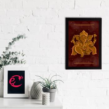eCraftIndia Lord Ganesha Satin Matt Texture UV Art Painting 2