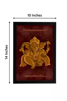 eCraftIndia Lord Ganesha Satin Matt Texture UV Art Painting