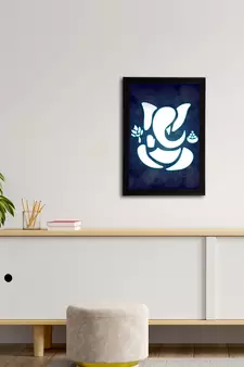 eCraftIndia Lord Ganesha Satin Matt Texture UV Art Painting