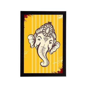 eCraftIndia Lord Ganesha Satin Matt Texture UV Art Painting 1