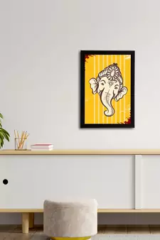 eCraftIndia Lord Ganesha Satin Matt Texture UV Art Painting