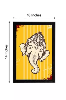 eCraftIndia Lord Ganesha Satin Matt Texture UV Art Painting