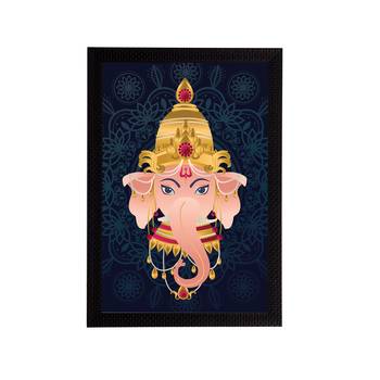 eCraftIndia Lord Ganesha Satin Matt Texture UV Art Painting 1