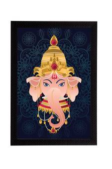eCraftIndia Lord Ganesha Satin Matt Texture UV Art Painting