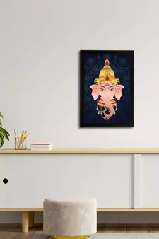eCraftIndia Lord Ganesha Satin Matt Texture UV Art Painting