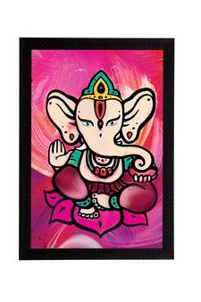 eCraftIndia Lord Ganesha Satin Matt Texture UV Art Painting