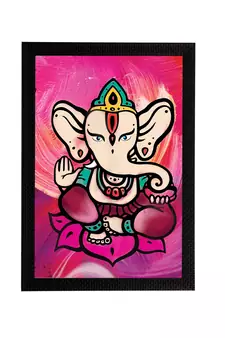 eCraftIndia Lord Ganesha Satin Matt Texture UV Art Painting