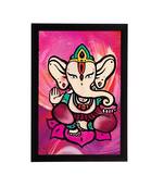 eCraftIndia Lord Ganesha Satin Matt Texture UV Art Painting