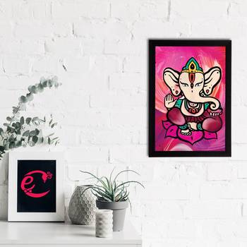 eCraftIndia Lord Ganesha Satin Matt Texture UV Art Painting 2