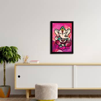 eCraftIndia Lord Ganesha Satin Matt Texture UV Art Painting 3