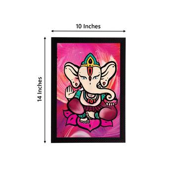 eCraftIndia Lord Ganesha Satin Matt Texture UV Art Painting 4