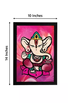 eCraftIndia Lord Ganesha Satin Matt Texture UV Art Painting