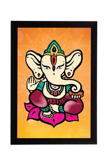eCraftIndia Lord Ganesha Satin Matt Texture UV Art Painting