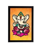 eCraftIndia Lord Ganesha Satin Matt Texture UV Art Painting