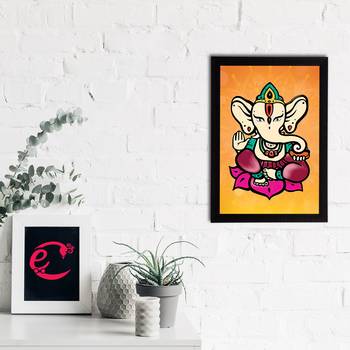 eCraftIndia Lord Ganesha Satin Matt Texture UV Art Painting 2