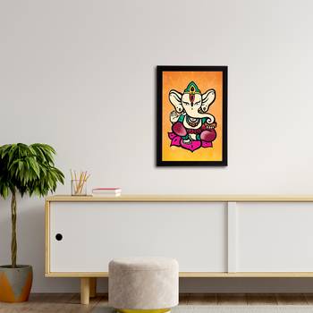 eCraftIndia Lord Ganesha Satin Matt Texture UV Art Painting 3