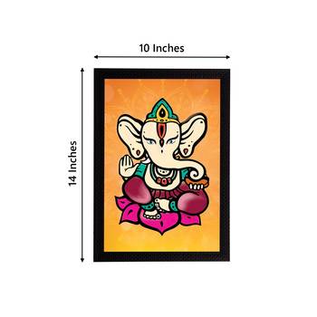 eCraftIndia Lord Ganesha Satin Matt Texture UV Art Painting 4
