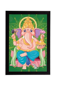 eCraftIndia Lord Ganesha Satin Matt Texture UV Art Painting