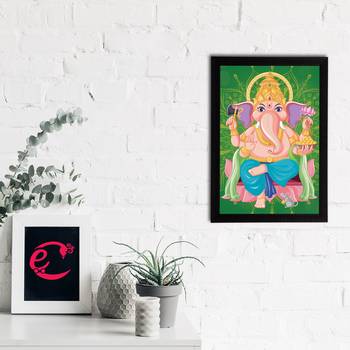 eCraftIndia Lord Ganesha Satin Matt Texture UV Art Painting 2