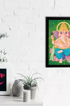 eCraftIndia Lord Ganesha Satin Matt Texture UV Art Painting