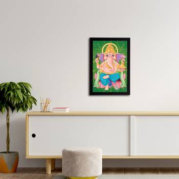 eCraftIndia Lord Ganesha Satin Matt Texture UV Art Painting 3