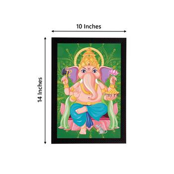 eCraftIndia Lord Ganesha Satin Matt Texture UV Art Painting 4