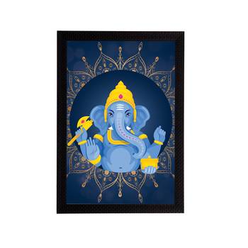 eCraftIndia Lord Ganesha Satin Matt Texture UV Art Painting 1