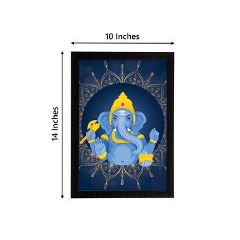 eCraftIndia Lord Ganesha Satin Matt Texture UV Art Painting 4