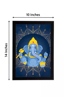 eCraftIndia Lord Ganesha Satin Matt Texture UV Art Painting