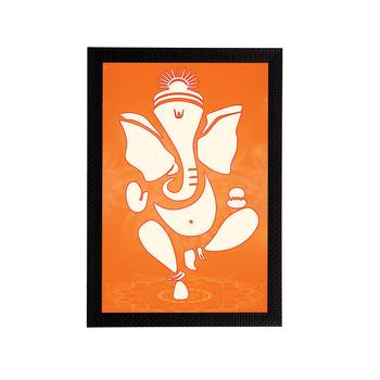 eCraftIndia Lord Ganesha Satin Matt Texture UV Art Painting 1