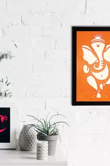 eCraftIndia Lord Ganesha Satin Matt Texture UV Art Painting