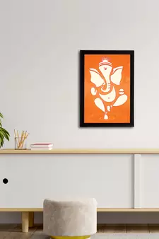 eCraftIndia Lord Ganesha Satin Matt Texture UV Art Painting