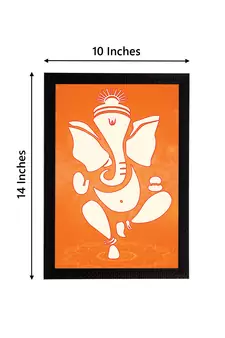eCraftIndia Lord Ganesha Satin Matt Texture UV Art Painting