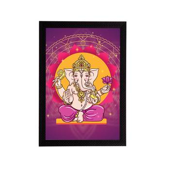 eCraftIndia Lord Ganesha Satin Matt Texture UV Art Painting 1