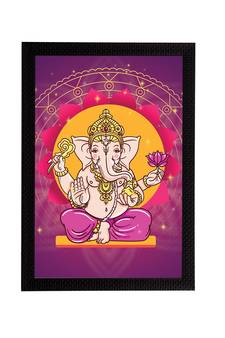 eCraftIndia Lord Ganesha Satin Matt Texture UV Art Painting
