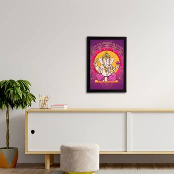 eCraftIndia Lord Ganesha Satin Matt Texture UV Art Painting 3